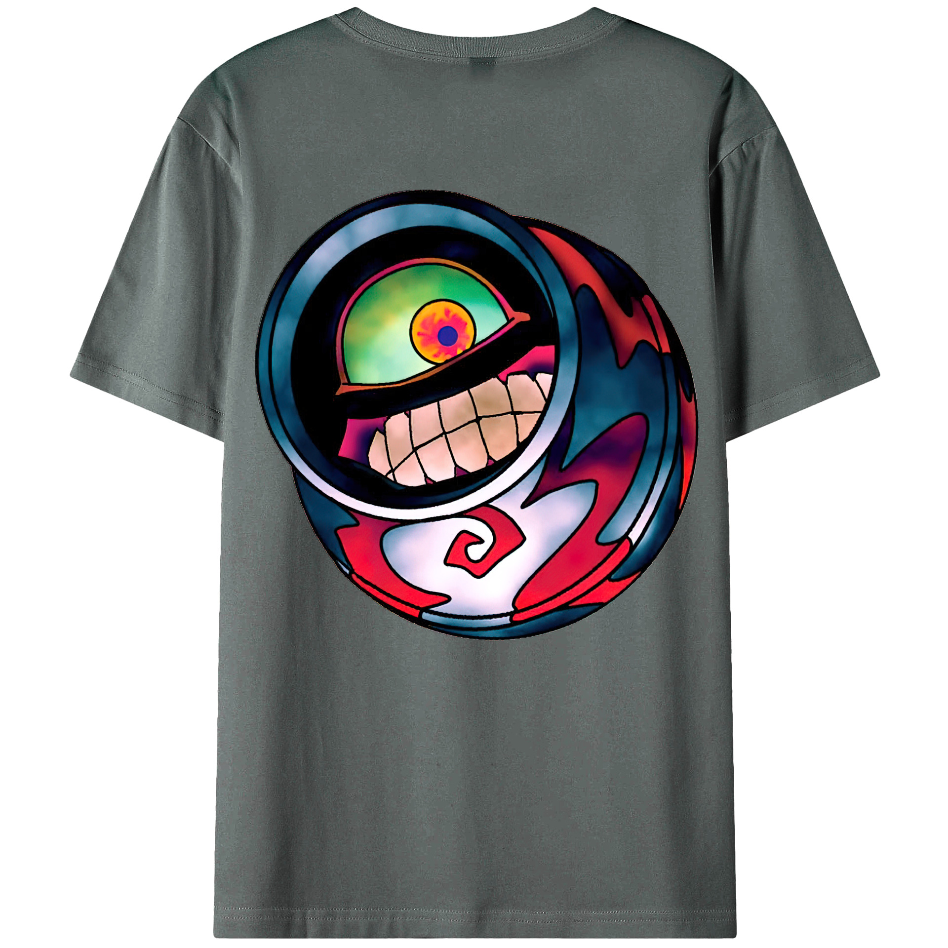 （画像用） 遊☆戯☆王 Yu-Gi-Oh! 綿100％ メンズ半袖Tシャツ（バックプリント） 通気性
